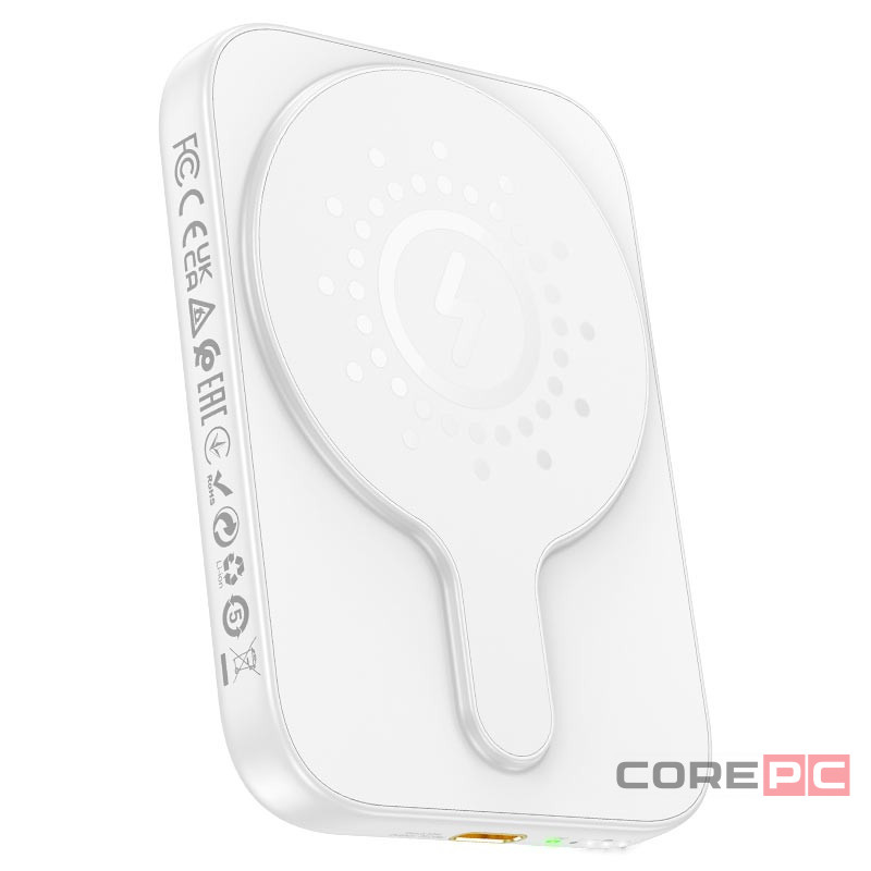 Powerbank с беспроводной зарядкой Hoco J117 Magnetic Wireless 5000mAh 20W белый