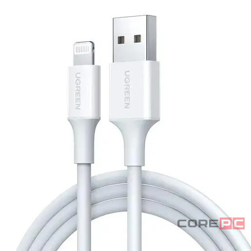 Usb Кабель-зарядка Lightning Ugreen US155 2.1A 1м белый