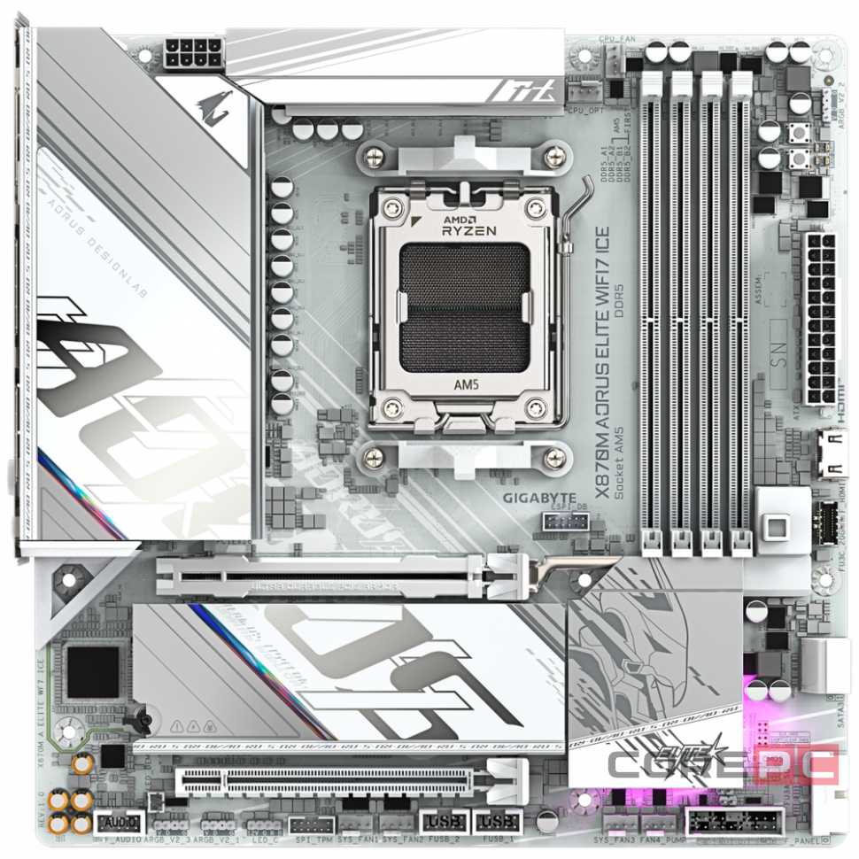 Материнская плата Gigabyte X870M AORUS ELITE WIFI7 ICE
