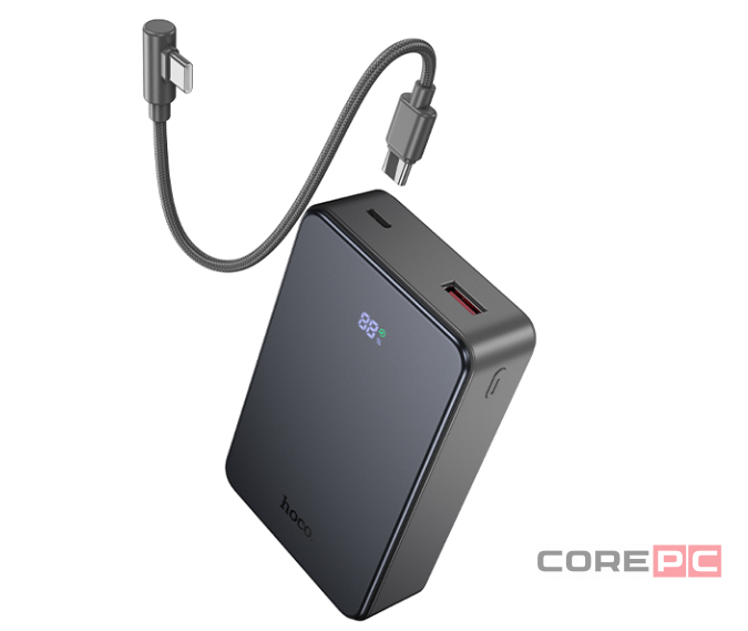 Powerbank Hoco J170A 20000mAh 1USB/2С 22.5W+PD20W с кабелем Type-C серый