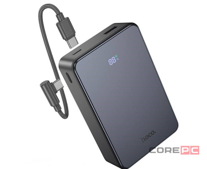 Powerbank Hoco J170A 20000mAh 1USB/2С 22.5W+PD20W с кабелем Type-C серый