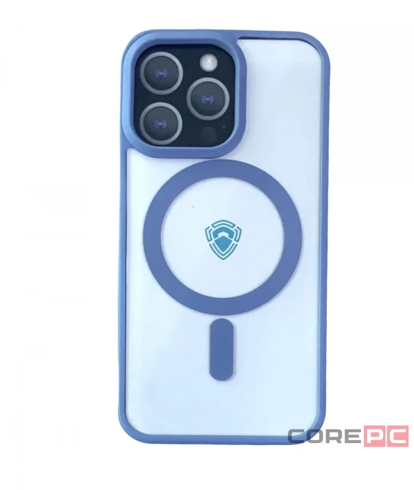 Чехол-накладка Dfansdesign Magsafe Case для Apple iPhone 13 Pro пластиковый (голубая рамка)