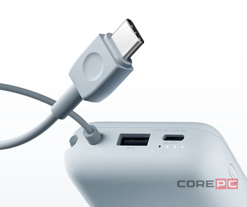 Портативный внешний аккумулятор Xiaomi Mi Power Bank Pocket 10000 mAh/кабель Type-C (P15ZM) (голубой)