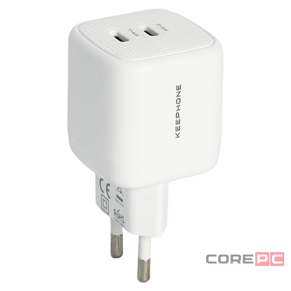 Сетевое зар. устр. Keephone Speedy 2C Gan 45W белое