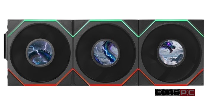 Комплект вентиляторов для корпуса Lian Li UNI FAN TL LCD FLEX 120 12TLLCD1F3B ARGB Black (G9F.12TLLCD1F3B.R0)