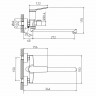 Смеситель для ванны и раковины MIXLINE МЛ24-02/ML24-02, рычажное управление, цвет хром
