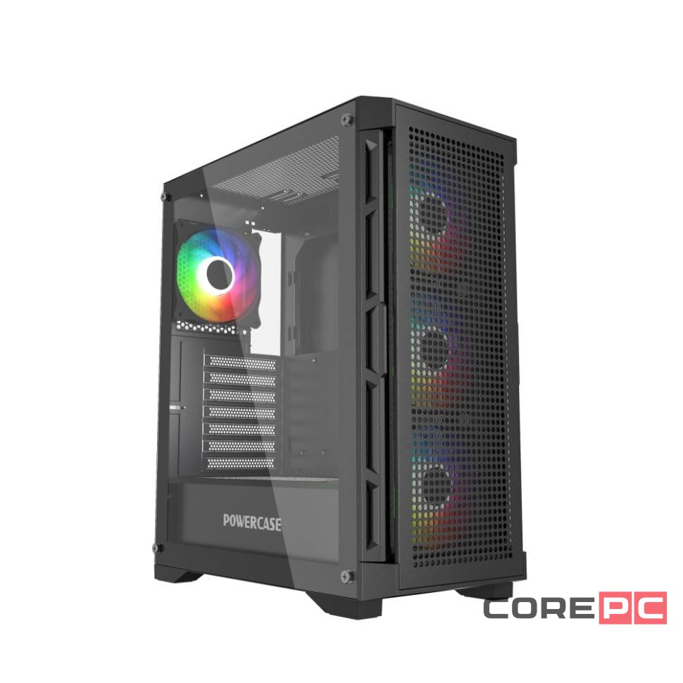Компьютерный корпус Powercase ULTIMATE TG ARGB Black (CUB-A4)