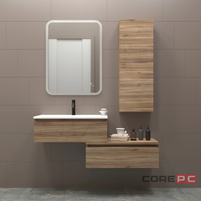 Зеркало MIXLINE Колорит ЭКОНОМ 600х800 (ШВ) сенсор выкл,светодиод подсв,универс.крепеж,без короба