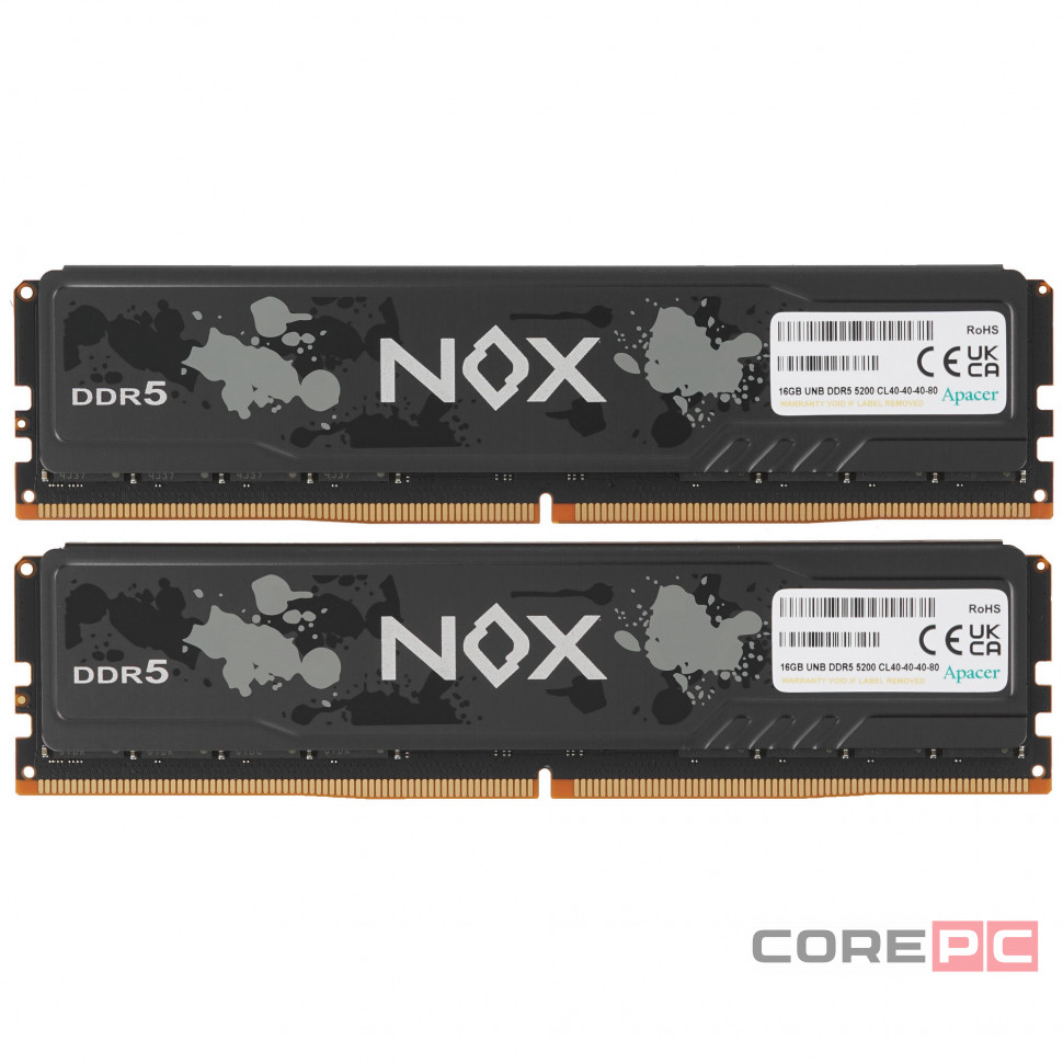 Оперативная память 32 Gb 5200 MHz Apacer NOX (AH5U32G52C522MBAA-2)