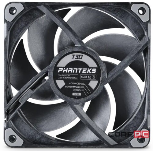 Вентилятор для корпуса PHANTEKS PH-F120T30 Black/Gray PH-F120T30_BG_RU