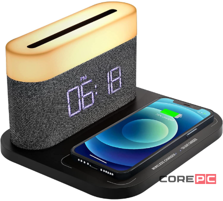 Ночник с беспроводной зарядкой и будильником Xiaomi VFZ Led Lamp Wireless Charger (C-WCLL-C02) (черный)