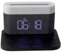 Ночник с беспроводной зарядкой и будильником Xiaomi VFZ Led Lamp Wireless Charger (C-WCLL-C02) (черный)