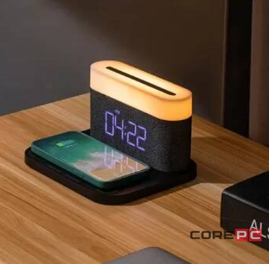 Ночник с беспроводной зарядкой и будильником Xiaomi VFZ Led Lamp Wireless Charger (C-WCLL-C02) (черный)