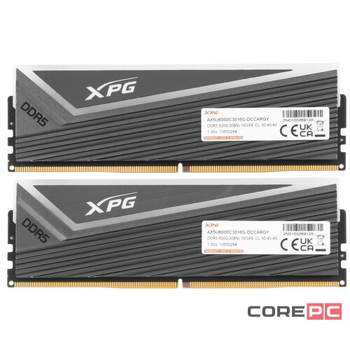 Оперативная память 32 Gb 6000 MHz ADATA XPG CASTER RGB (AX5U6000C3016G-DCCARGY)