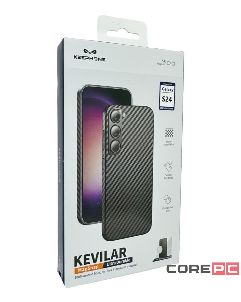 Накладка для Samsung Galaxy S24 Keephone Kevilar MagSnap черный