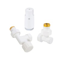 Комплект подключения SCHLOSSER STANDARD MINI 1/2quot; осевой, белый, с термоголовкой MINI М30х1,5