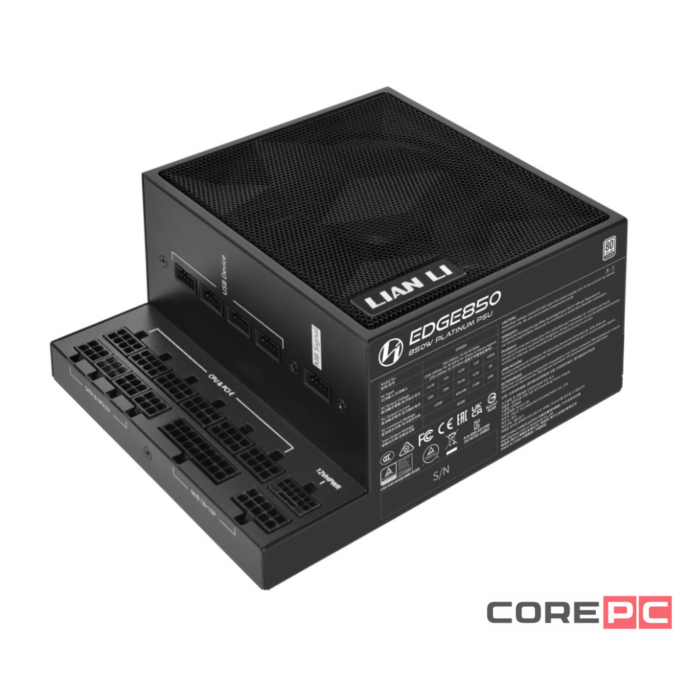 Блок питания Lian Li 850W EG0850 Black (G9P.EG0850.BE00.RU) 16 Pin (PCIe 5.1 Connector Cable Details)