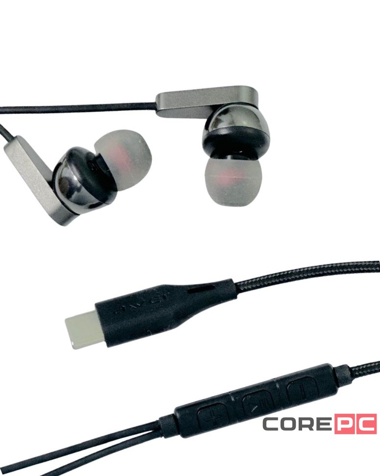 Стереонаушники Awei PC-21T с микрофоном Type-C 1.2м черные