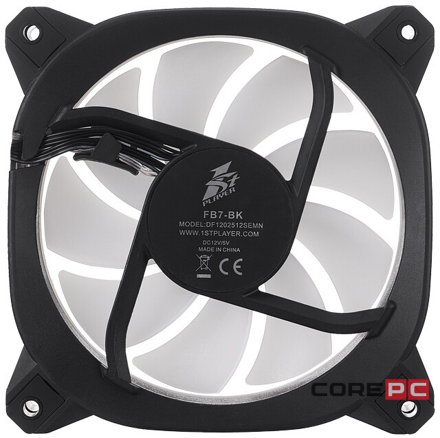 Вентилятор для корпуса 1STPLAYER FB7 ARGB Black (FB7-BK)