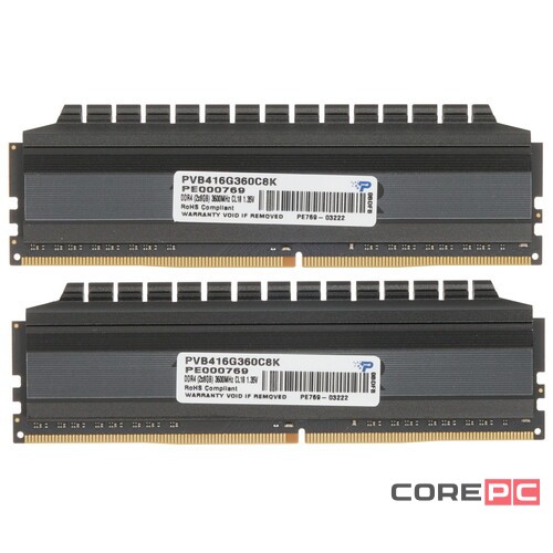 Оперативная память 16 Gb 3600 MHz PATRIOT VIPER STEEL (PVB416G360C8K)