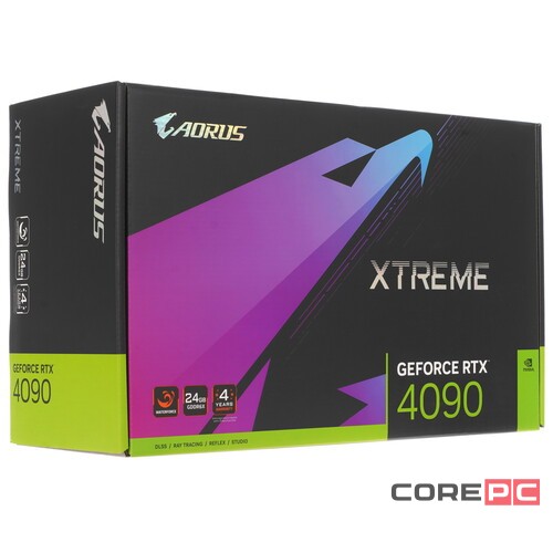 Видеокарта Gigabyte (GV-N4090AORUSX W-24GD 1.1) GeForce RTX 4090 24Gb AORUS XTREME WATERFORCE