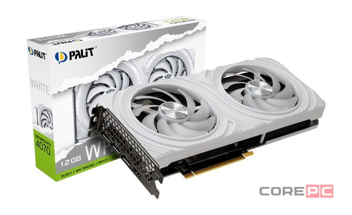 Видеокарта Palit (NED4070019K9-1047L) GeForce RTX 4070 12GB WHITE