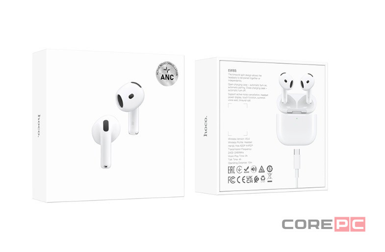 Беспроводные наушники TWS Hoco EW85 ANC белые