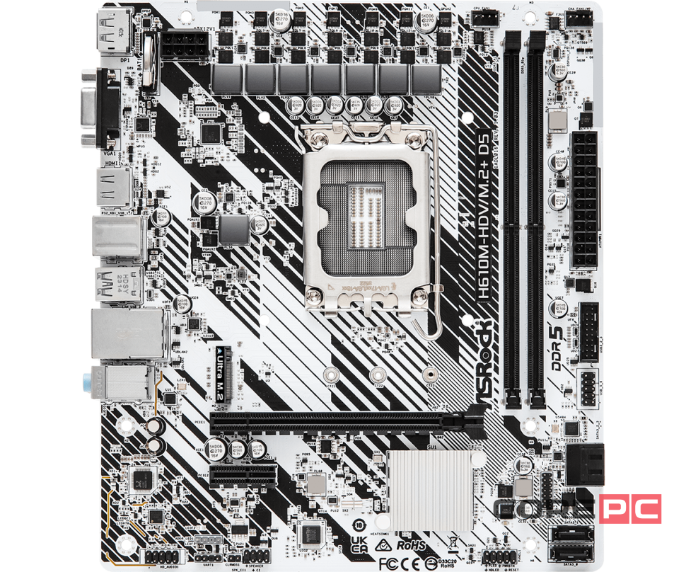 Материнская плата AsRock H610M-HDV/M.2+ D5