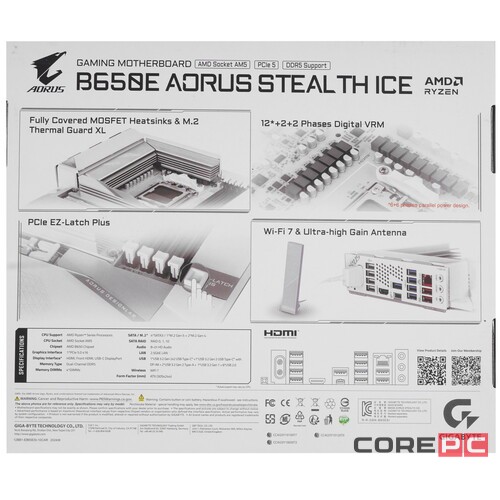 Материнская плата Gigabyte B650E AORUS STEALTH ICE
