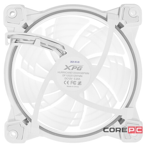 Вентилятор для корпуса ADATA XPG HURRICANE 120 ARGB White HURRICANE120ARGBPWM-WHCWW PWM