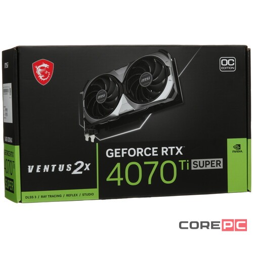 Видеокарта MSI (RTX 4070 Ti SUPER 16G VENTUS 2X OC) GeForce RTX 4070 Ti SUPER 16GB VENTUS 2X OC