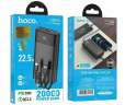 Powerbank Hoco DB89A 20000mAh 1USB/2USB-C с проводом USB/Type-C/Lightning 22.5W черный
