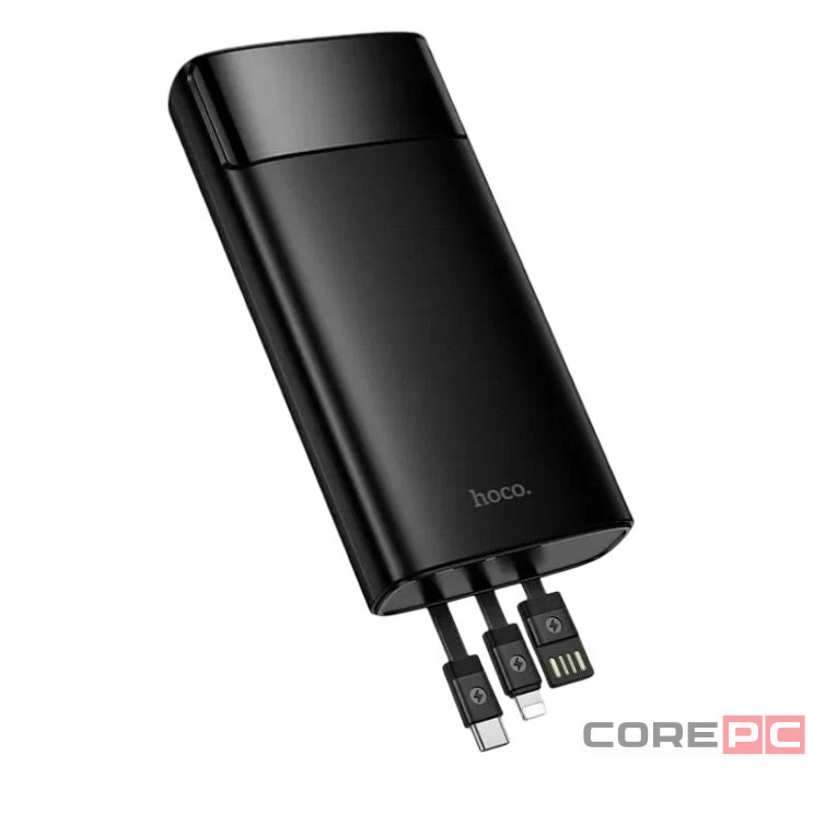 Powerbank Hoco DB89A 20000mAh 1USB/2USB-C с проводом USB/Type-C/Lightning 22.5W черный