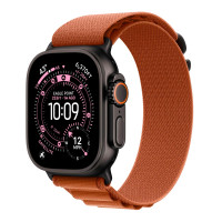Apple Watch Ultra 3 49mm Black Titanium Case with Terra Cotta Alpine Loop (S)