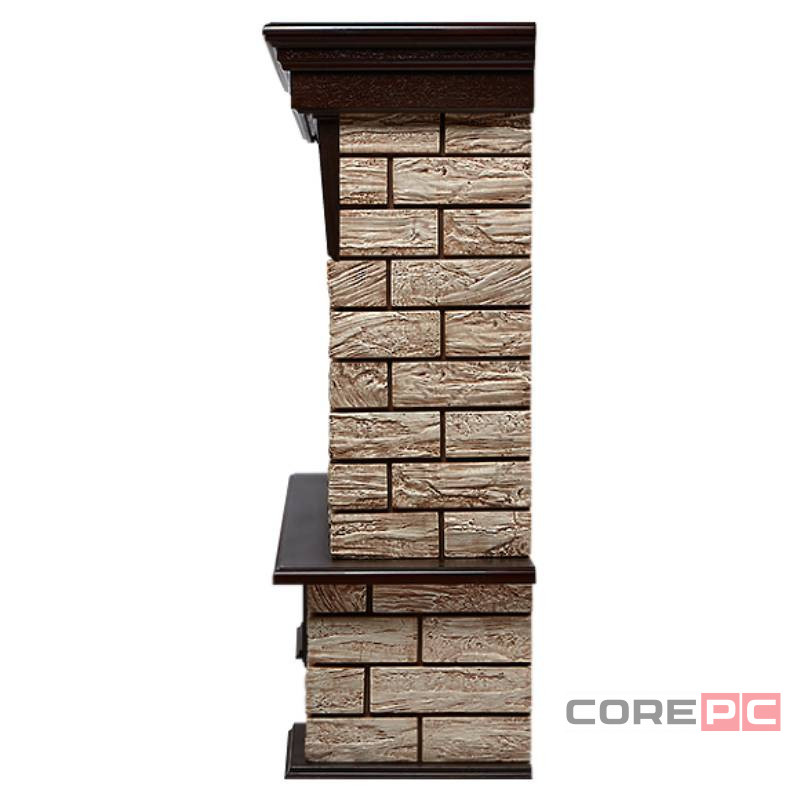 Портал Firelight Forte Wood 30 камень коричневый, шпон темный дуб