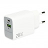Сетевое зар. устр. Keephone Booster 1USB+1C Gan 20W белое