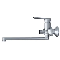 Смеситель для ванны и раковины MIXLINE МЛ29-02/ML29-02, рычажное управление, цвет хром