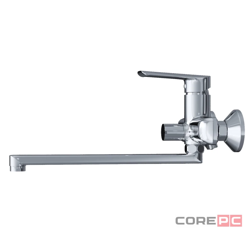 Смеситель для ванны и раковины MIXLINE МЛ29-02/ML29-02, рычажное управление, цвет хром