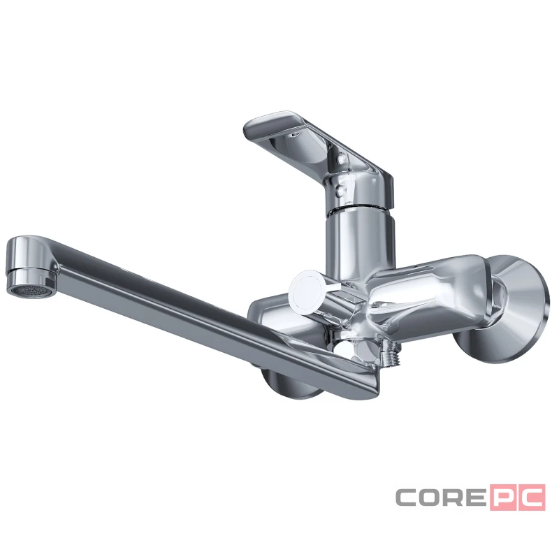 Смеситель для ванны и раковины MIXLINE МЛ29-02/ML29-02, рычажное управление, цвет хром