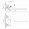 Смеситель для ванны и раковины MIXLINE МЛ29-02/ML29-02, рычажное управление, цвет хром