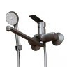 Смеситель для ванны и раковины MIXLINE МЛ15-02 ГРАФИТ, рычажное управление, цвет графит