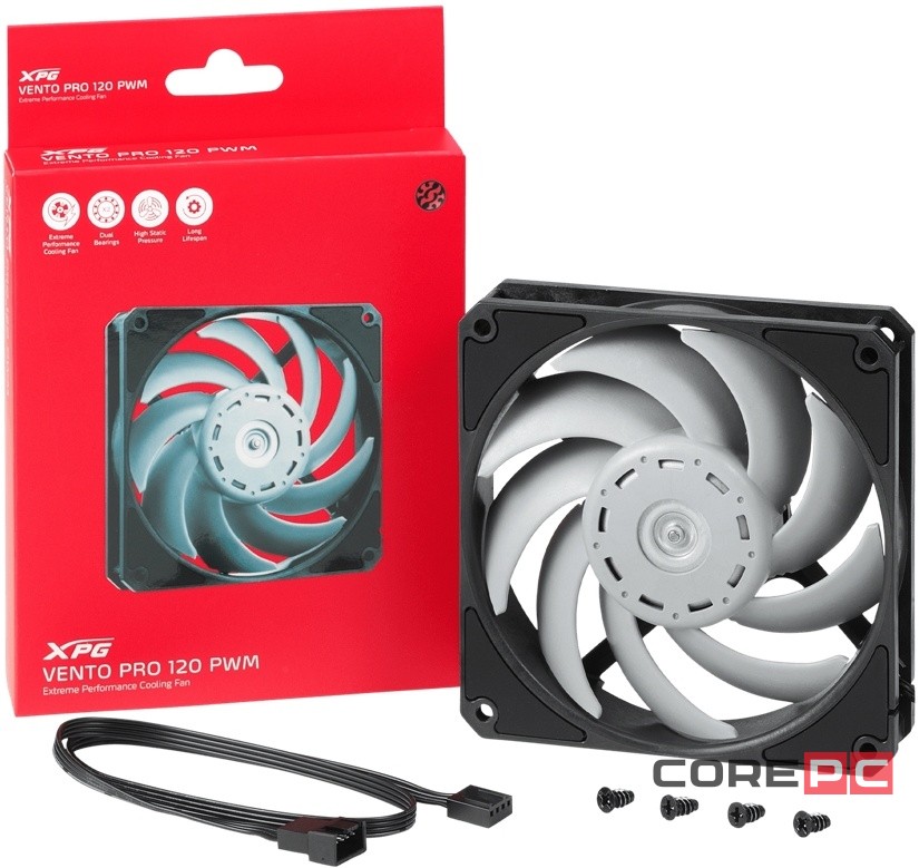 Вентилятор для корпуса ADATA XPG VENTOPRO120-PWMBKCWW