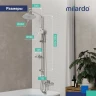 Душевой гарнитур Milardo ILSSB3FM76 Идеал Спа (Ideal) 819-1139мм,тропический душ, лейка, мыльница, хром