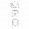 Унитаз подвесной WAVE 550503 безободковый, с сиденьем, микролифт, цвет белый