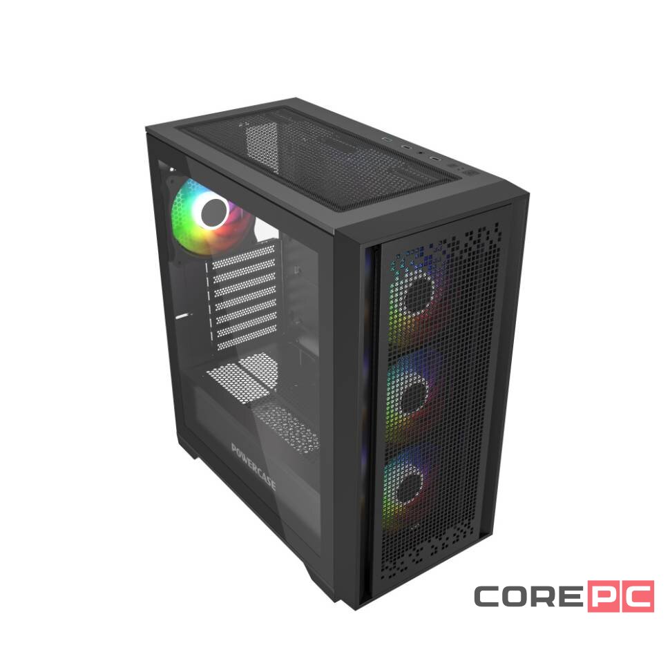 Компьютерный корпус Powercase BYTEFLOW TG ARGB Black (CBFB-A4)