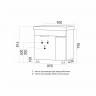 Тумба для ванной ЭТЬЕН-90 с бельевой корзиной под раковину Нелли-90 (MIXLINE) (ПВХ)