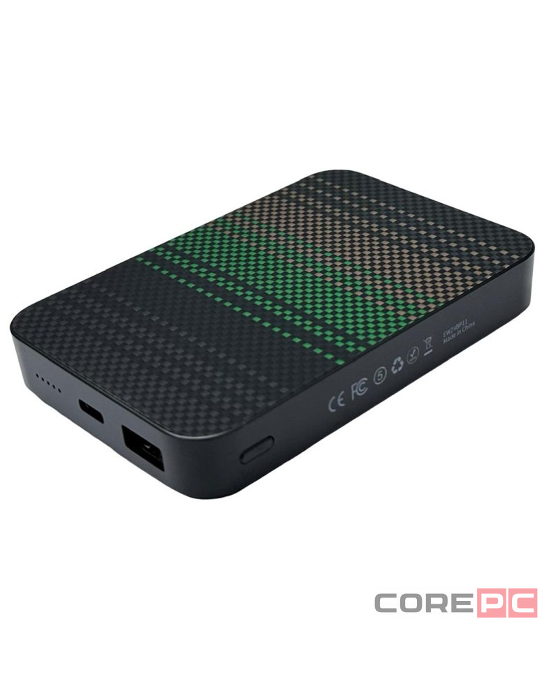 Powerbank магнитный с MagSafe Keephone Brendy 10000mAh черно-зеленый