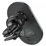 Держатель c беспроводной зарядкой в воздуховод Hoco CA91 (MagSafe) 15W магнитный черный
