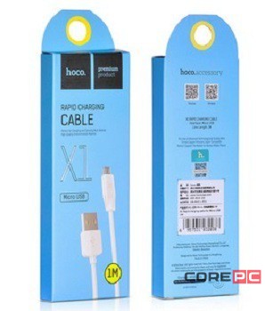 Usb Кабель-зарядка Hoco X1 Rapid 3in1 Lightning/Micro/Type-C 2.4A 1м силиконовый белый