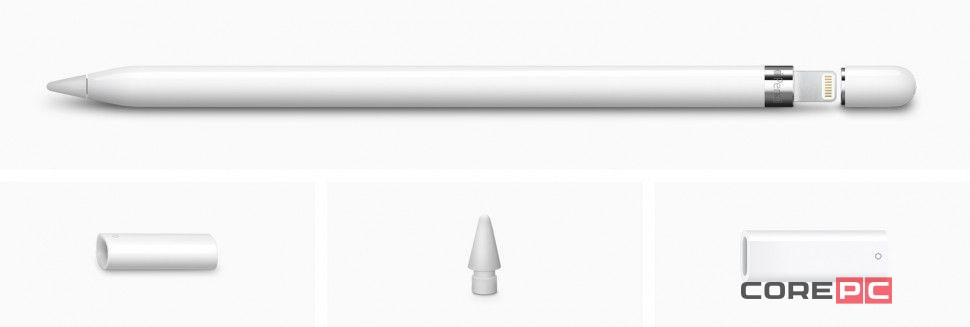 Стилус Apple Pencil (1st Generation) с USB-C адаптером
